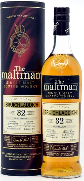 Bruichladdich 32 Jahre 1991/2024 The Maltman 49,3% vol.