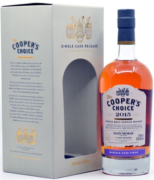 Glen Moray 2015/2024 Marsala Cask Cooper&#039;s Choice 58,5% vol.