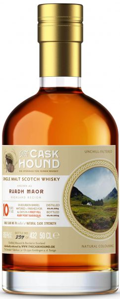 Ruadh Maor (peated Glenturret) 2014/2024 1st Fill Ruby Port The Caskhound 60,6% vol. 0,5 l