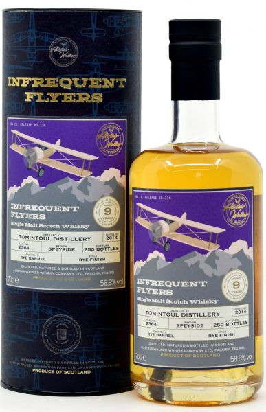 Tomintoul 9 Jahre 2014/2023 Rye Cask Alistair Walker Infrequent Flyers 58,8% vol.
