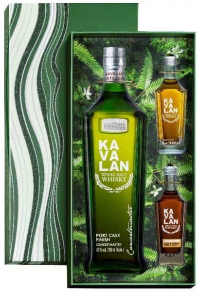 Kavalan Concertmaster Port Cask Geschenkset + Miniaturen