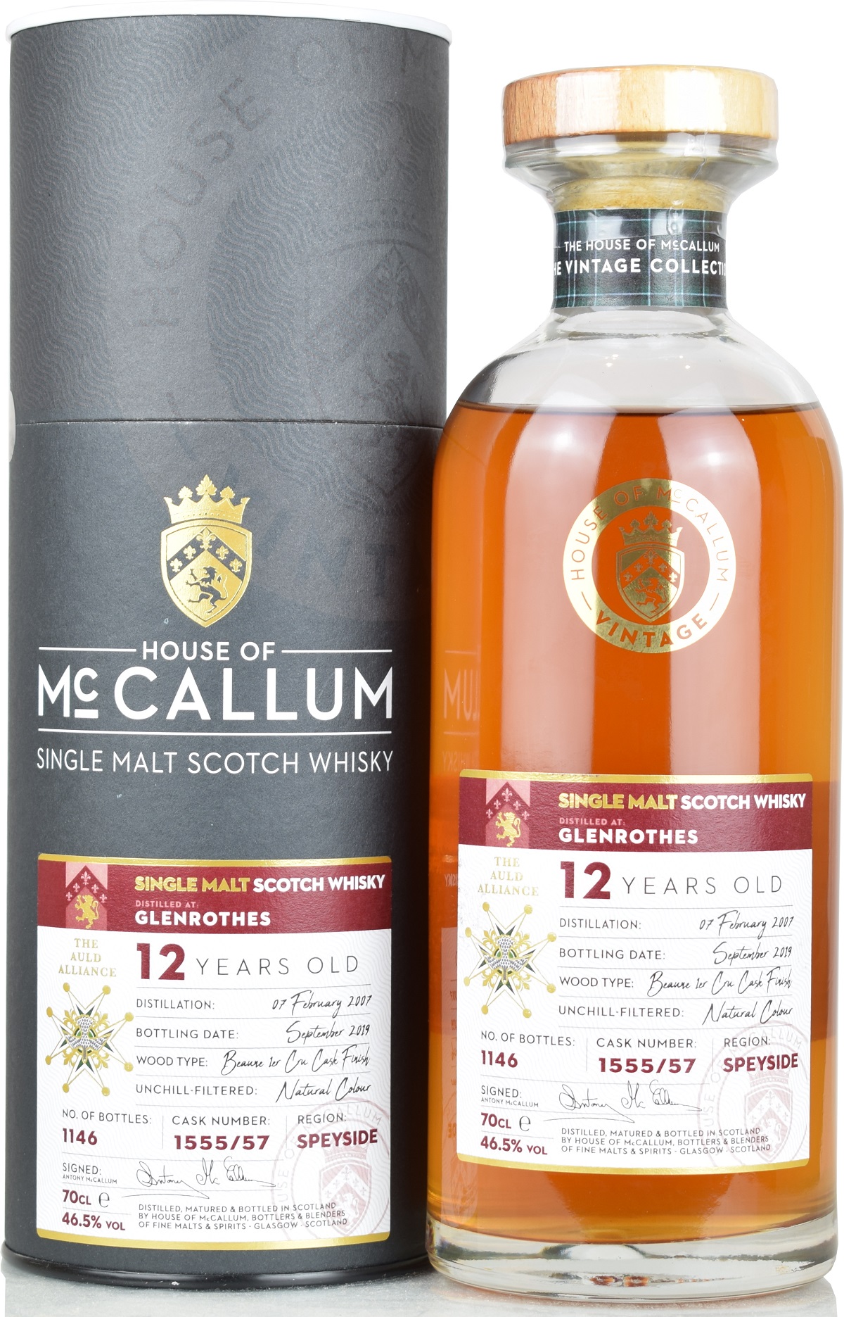 Glenrothes 12 Jahre 2007/2019 Beaune 1er Cru Cask House of McCallum