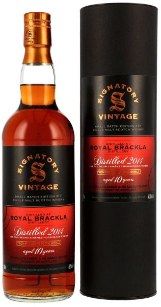 Royal Brackla 2014/2024 PX Sherry Signatory Vintage Small Batch Edition #17 48,2% vol.