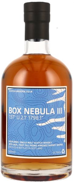 Box Nebula III 2013/2024 1st Fill PX Sherry Scotch Universe 55,7% vol.