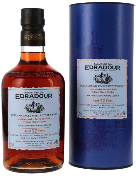 Edradour 2012/2024 Singer-Fischer St. Laurent Barrique Single Cask #3 53,9% vol.