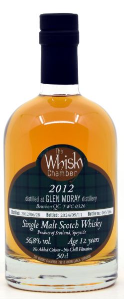 Glen Moray 12 Jahre 2012/2024 Bourbon Cask The Whisky Chamber 56,8% vol.