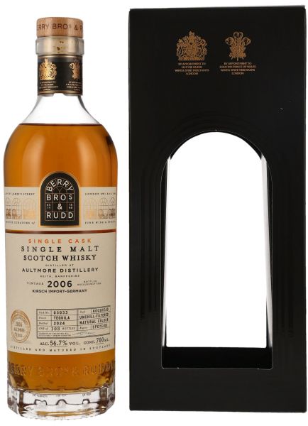 Aultmore 2006/2024 Tequila Cask Berry Bros. &amp; Rudd #03033 54,7% vol.