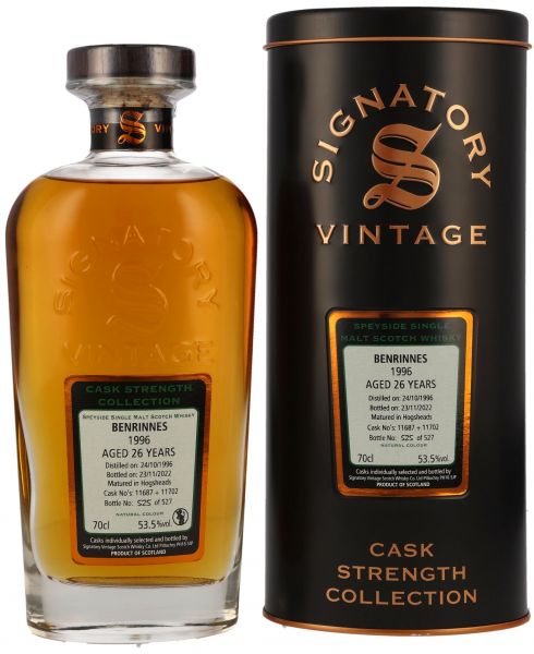 Benrinnes 26 Jahre 1996/2022 Signatory Vintage Cask Strength Collection 53,5% vol.