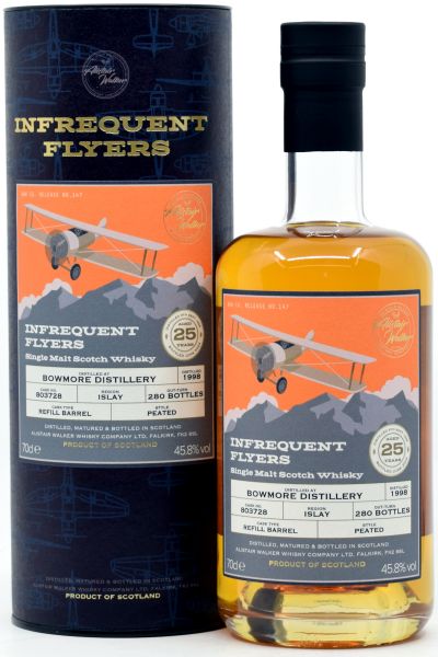 Bowmore 25 Jahre 1998/2024 Alistair Walker Infrequent Flyers 45,8% vol.