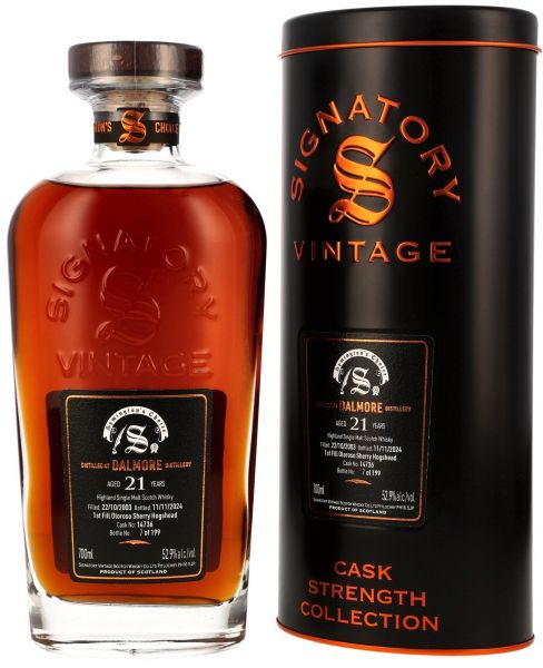 Dalmore 21 Jahre 2003/2024 Symingtons Choice Signatory Cask Strength #14736 52,9% vol.