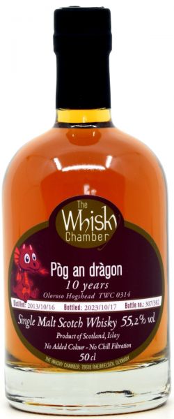 Pòg an dràgon (Staoisha) 2013/2023 Oloroso Cask The Whisky Chamber 55,2% vol.