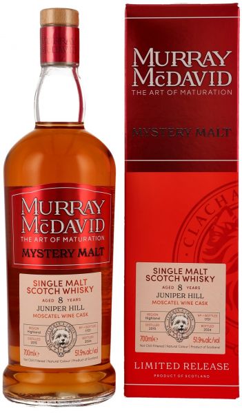 Juniper Hill 2015/2024 Moscatel Wine Cask Murray McDavid Mystery Malt 51,9% vol.