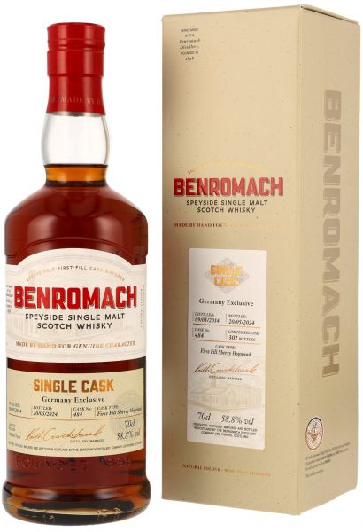 Benromach 2014/2024 1st Fill Sherry Single Cask #484 Germany Exclusive 58,8% vol.