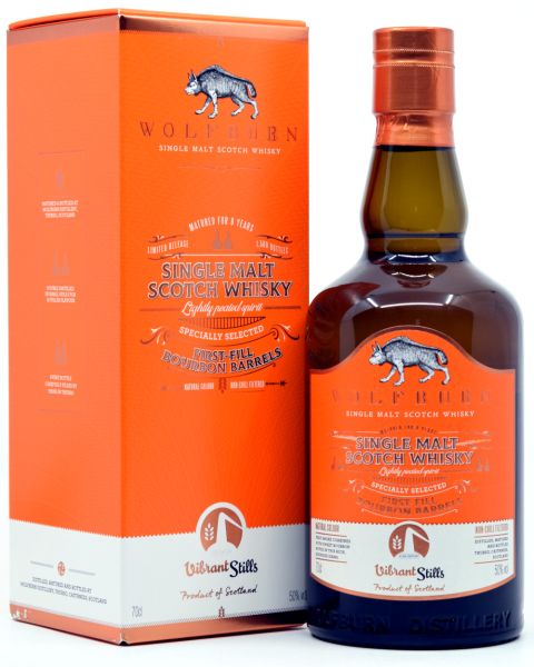 Wolfburn 2015/2023 &quot;Vibrant Stills&quot; Bourbon Cask 50% vol