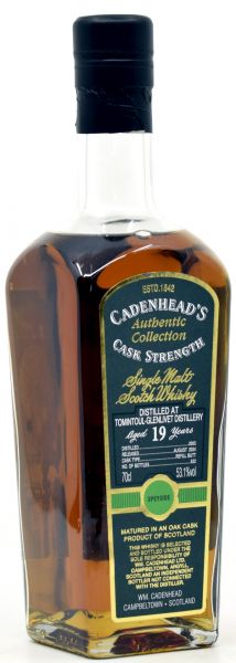 Tomintoul 19 Jahre 2005/2024 Sherry Cask Cadenhead Authentic Collection 53,1% vol.