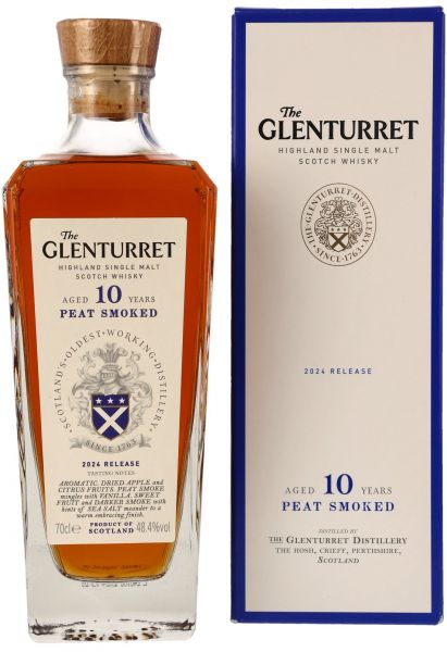 Glenturret 10 Jahre Peat Smoked Release 2024 48,4% vol.