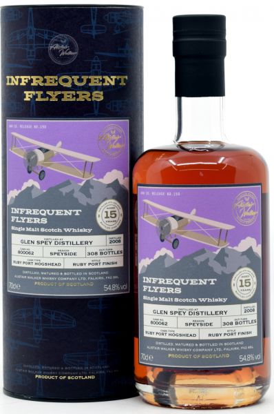 Glen Spey 15 Jahre 2008/2024 Ruby Port Cask Alistair Walker Infrequent Flyers 54,8% vol.