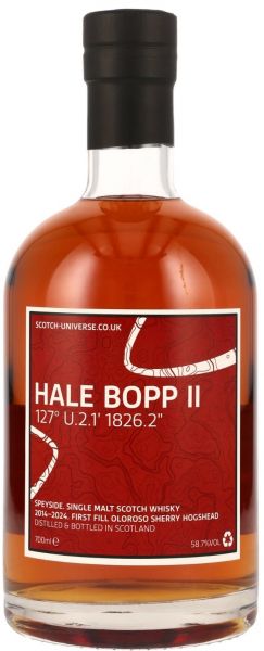 Hale Bopp 2014/2024 1st Fill Oloroso Sherry Cask Scotch Universe 58,7% vol.