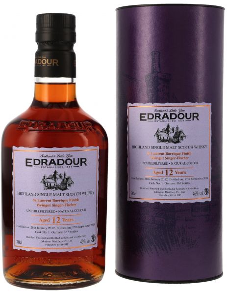 Edradour 2012/2024 Singer-Fischer St. Laurent Barrique Single Cask #1 46% vol.