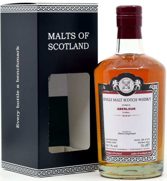 Aberlour 15 Jahre 2008/2023 Sherry Cask Malts of Scotland 54,1% vol.