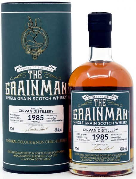 Girvan 39 Jahre 1985/2024 Bordeaux Cask The Grainman 45% vol.