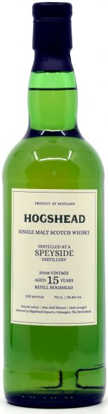 Secret Speyside 15 Jahre 2008/2024 Hogshead Imports 56,8% vol.