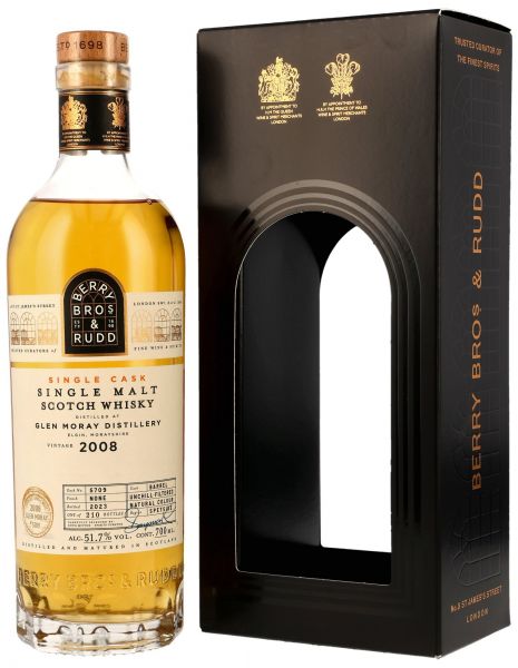 Glen Moray 2008/2023 Berry Bros. &amp; Rudd #5709 51,7% vol