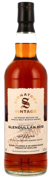 Glendullan 2012/2024 1st Fill Oloroso Cask Signatory Vintage 100 Proof #32 57,1% vol.