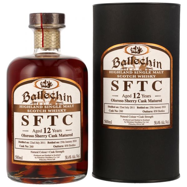 Ballechin 12 Jahre 2011/2024 Sherry Cask Straight from the Cask #260 58,4% vol.