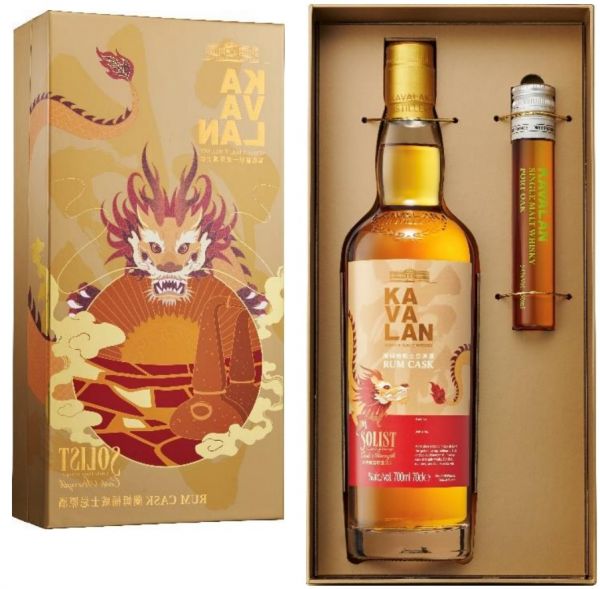 Kavalan Solist Rum Geschenkset 50,8% vol. + Miniatur Kavalan Port Oak